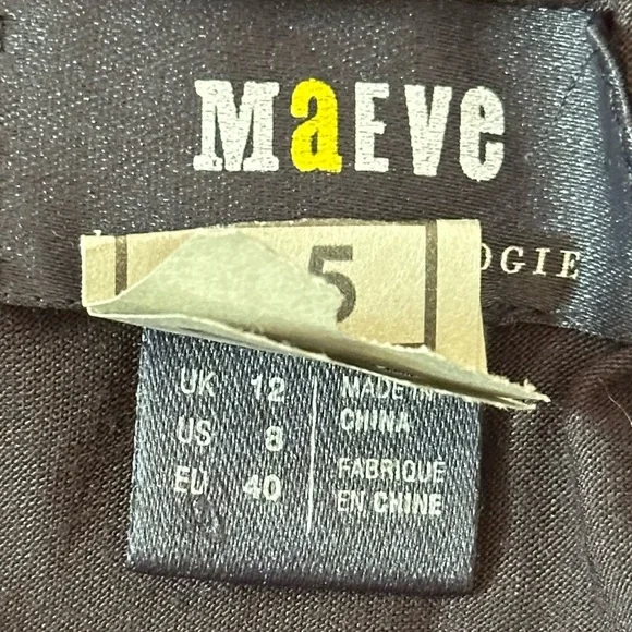 Maeve Anthropologie black tulle dress with white red and navy halter size 8 - Picture 13 of 14